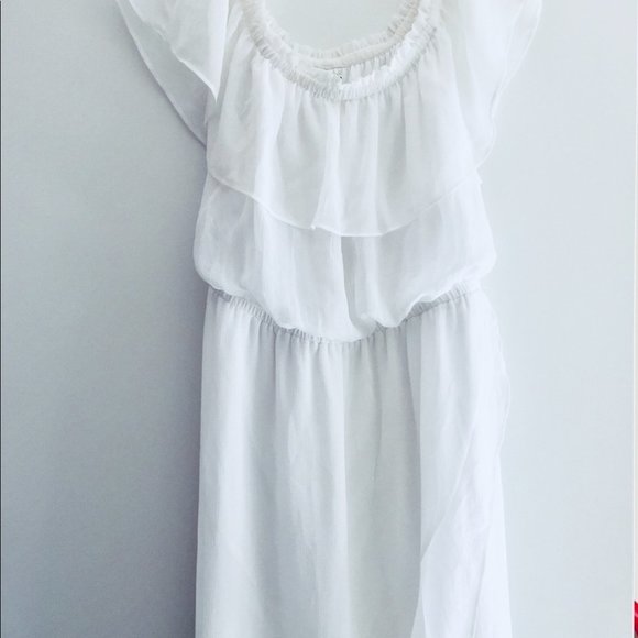 Xs Express Off-the-Shoulder White Lace Maxi Dress - Picture 5 of 6